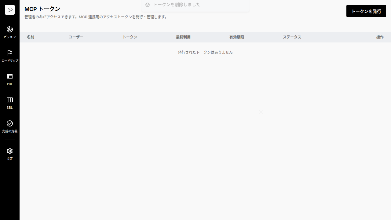 管理者はトークンを削除できる